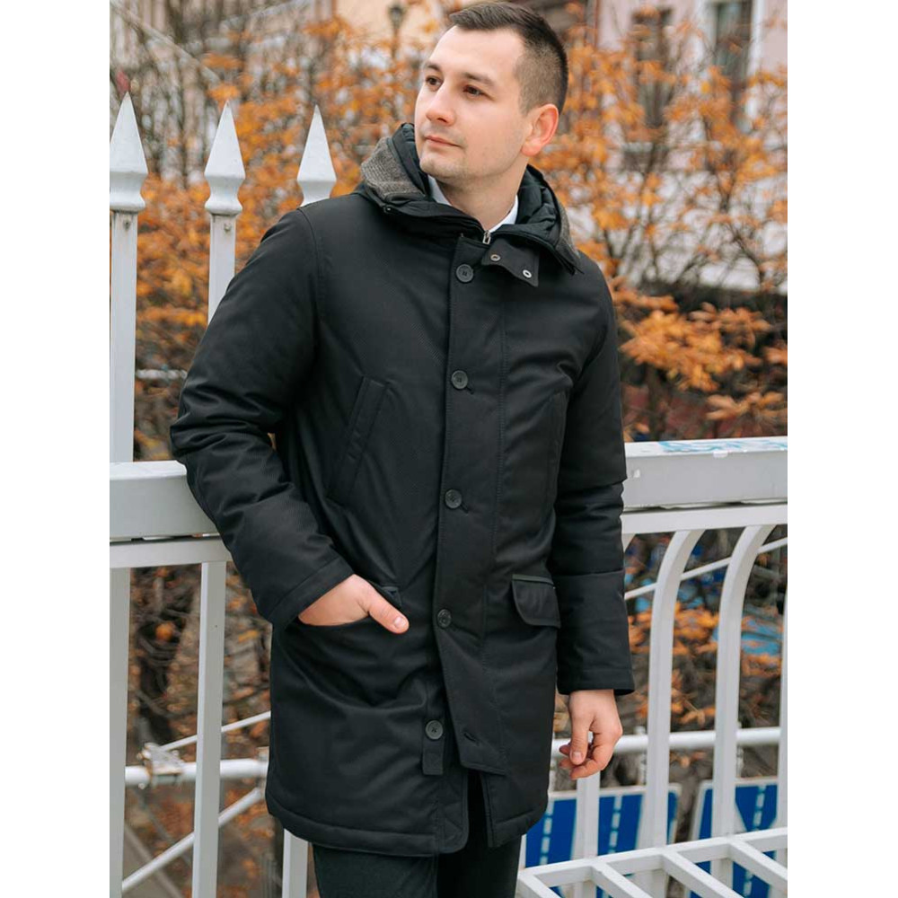 Парка чёрная KK-1016