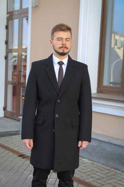 Мужское пальто чёрное