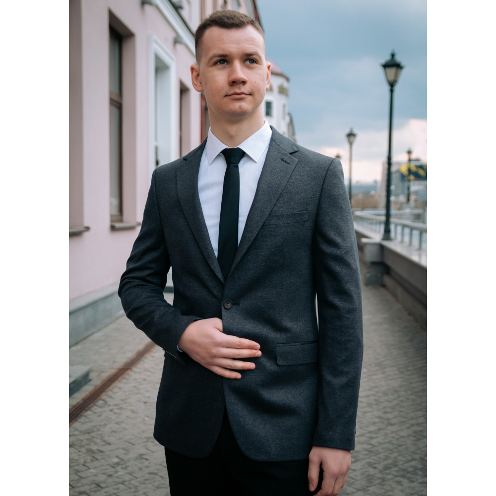 Пиджак серо-синий P21-6