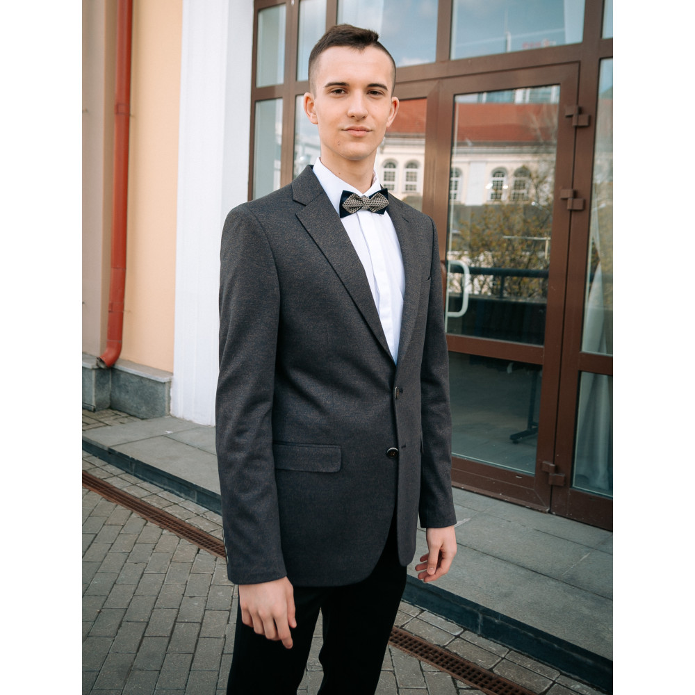 Пиджак коричнево-синий P21-9