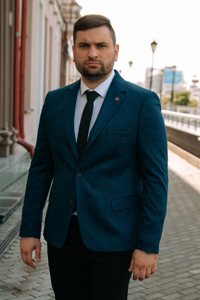 Пиджак синий