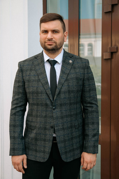 Пиджак серый в клетку
